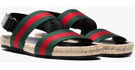 gucci green and red web sandals|Gucci heels green sandal.